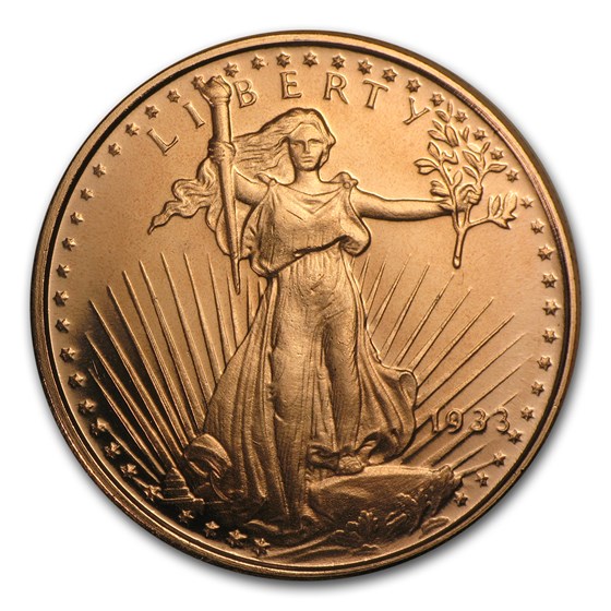 1/2 oz Copper Round - Saint-Gaudens (20 count tube) 1/2 oz Copper Round - Saint-Gaudens (20 count tube)